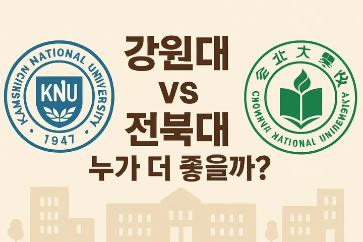 강원대 vs 전북대 대학생활 고민: 누가 차이가 더 클까?