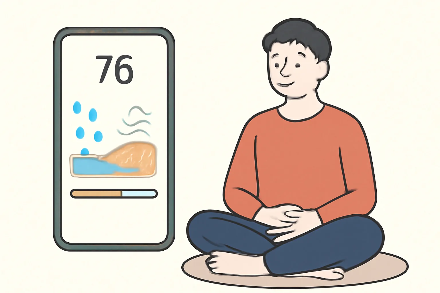 명상 뇌파측정 스마트폰앱 집중도 진행상황