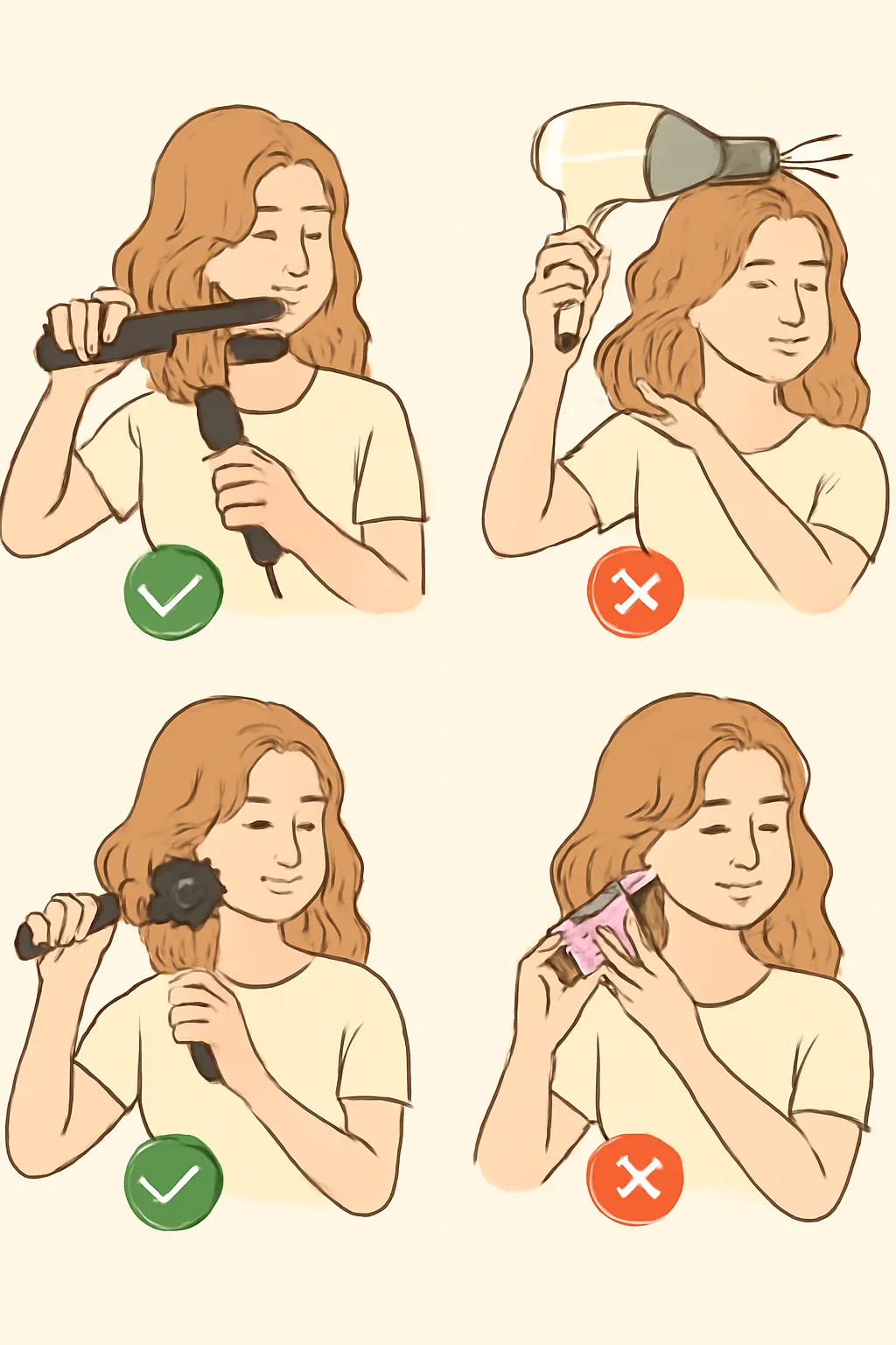 셀프 헤어 관리 아침 고데기 헤어드라이어 롤러 사용법