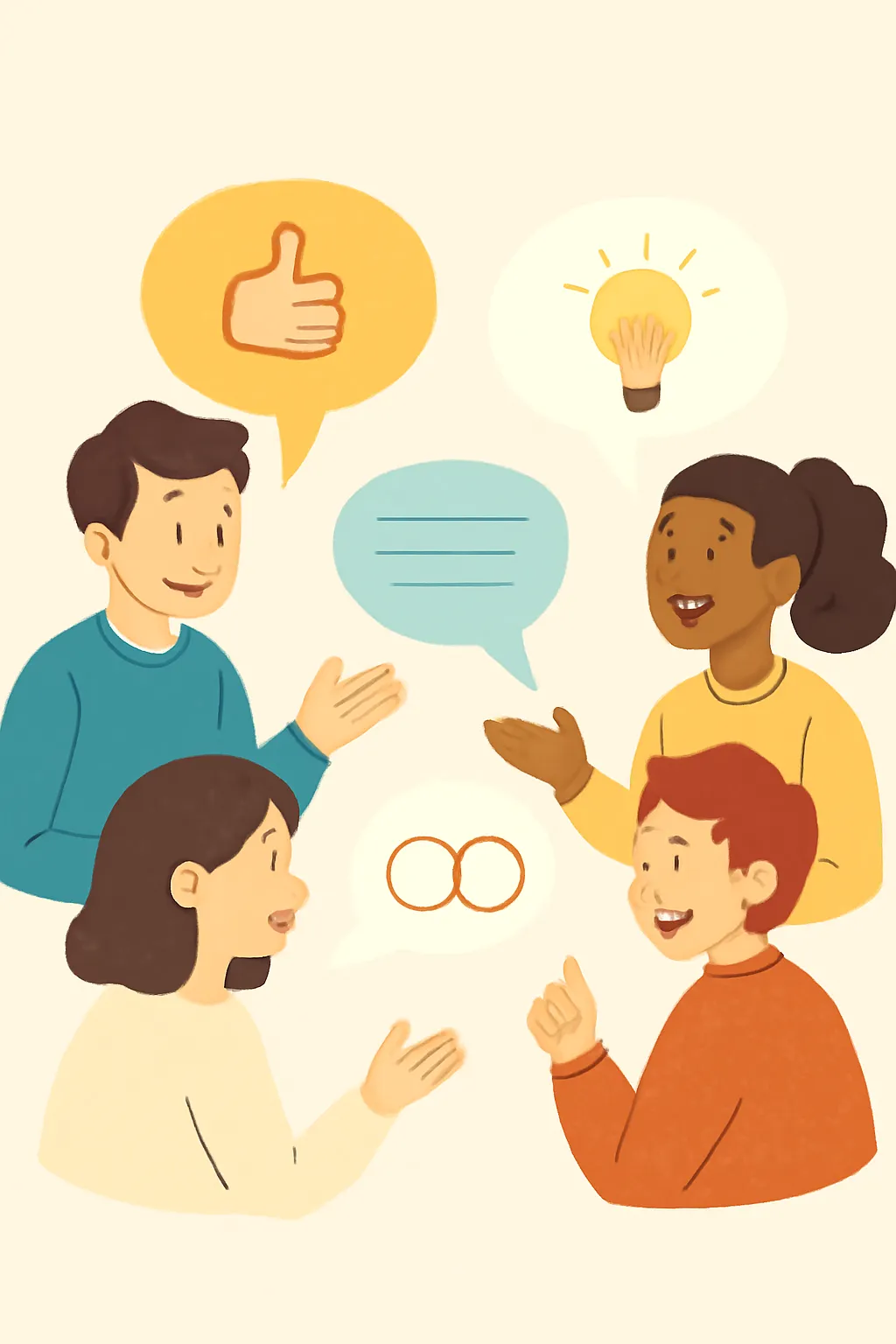 온라인 건강한 소통 건설적 대화 일러스트 2d 그래픽