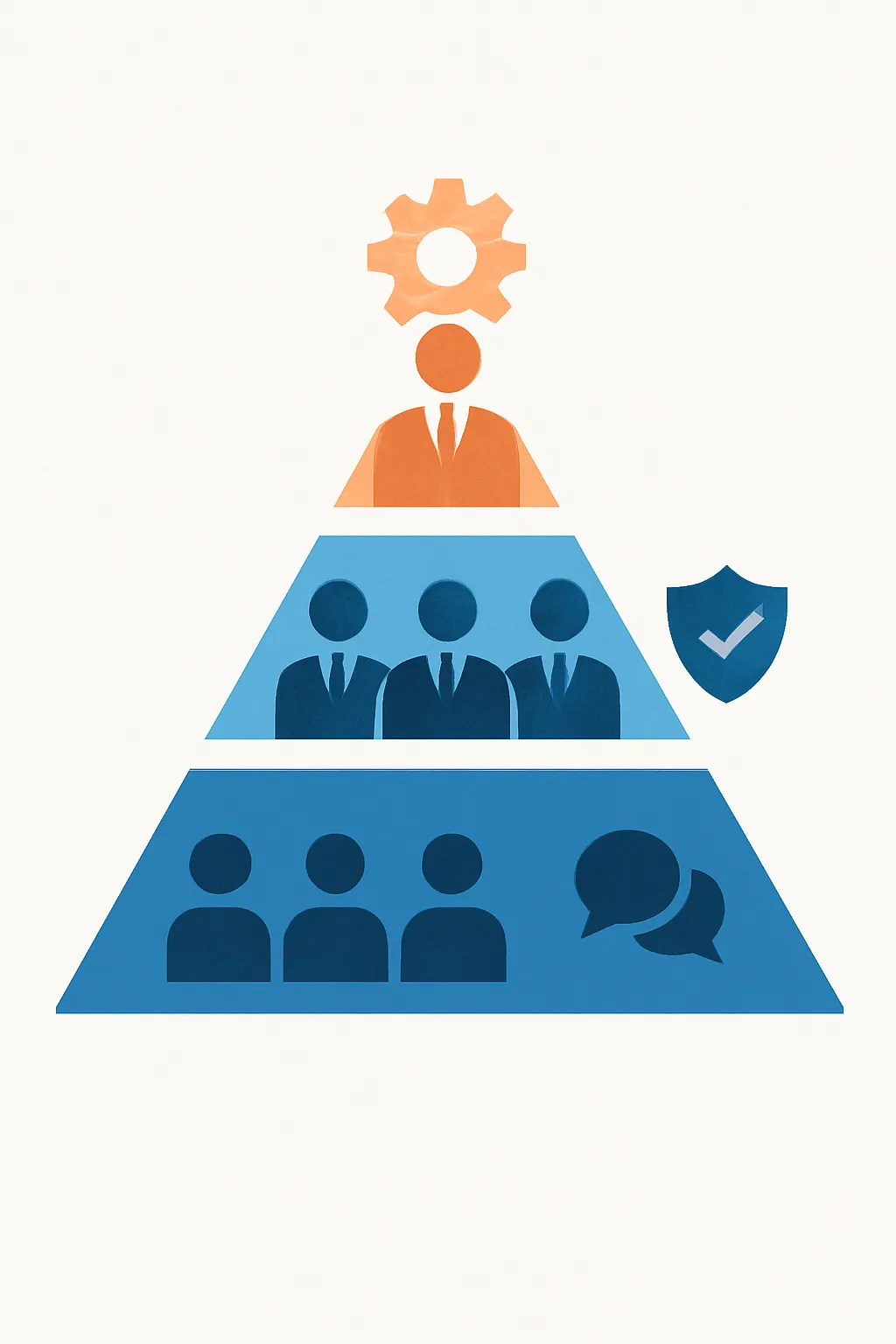 온라인 게임 커뮤니티 계급 구조 피라미드 권한 일러스트