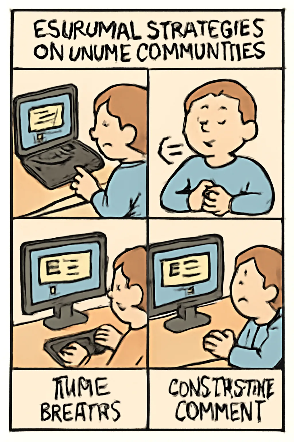 온라인 게임 커뮤니티 생존 대처법 만화