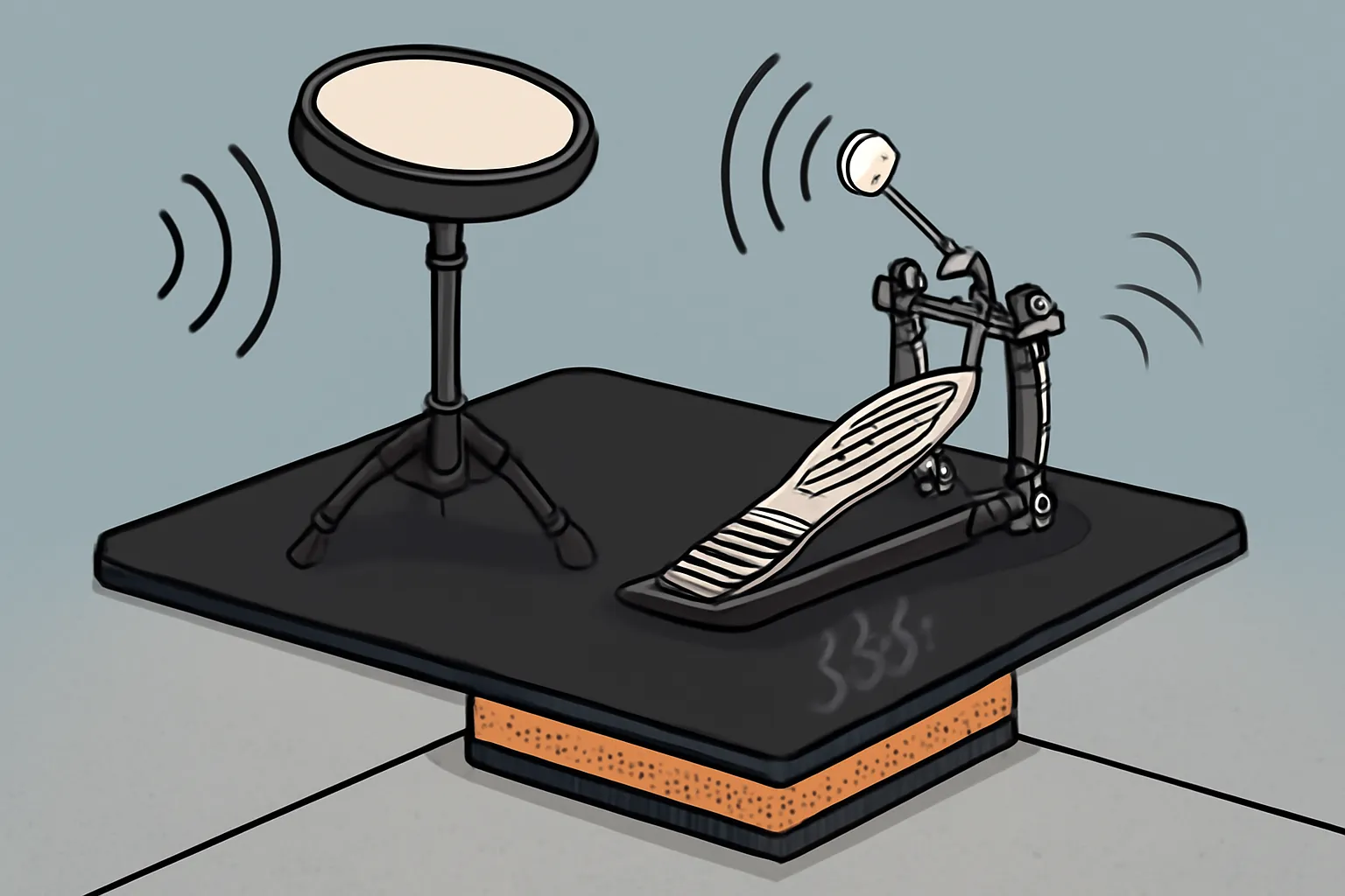 전자드럼 매트 연습패드 방음 방진 충격흡수