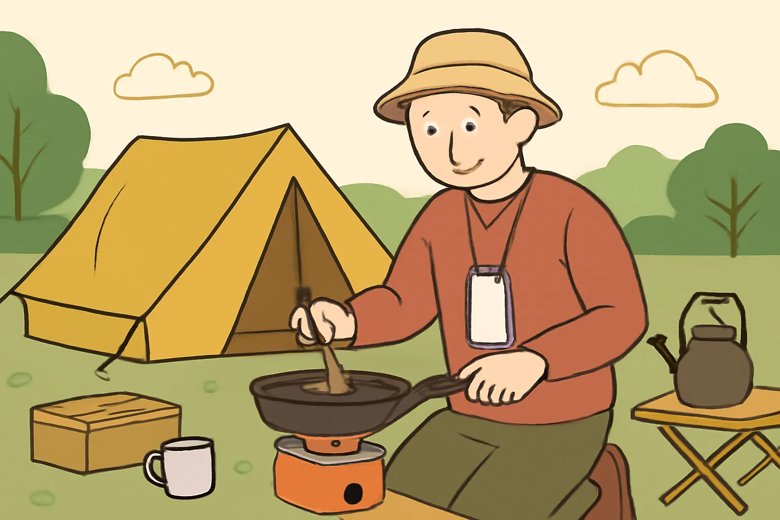 캠핑 휴대폰 목걸이 스트랩 편리사용 필수품