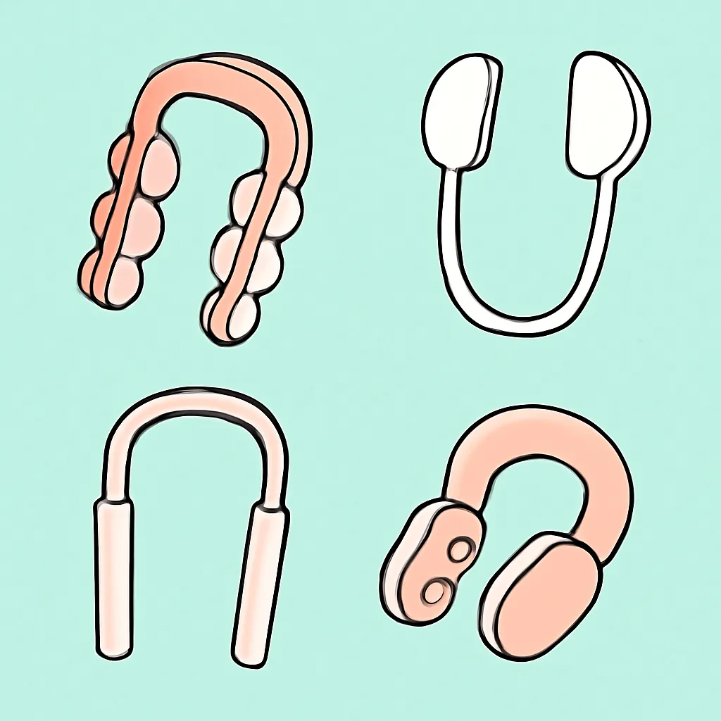 코교정기 콧대클립형 콧볼축소형 파스텔일러스트