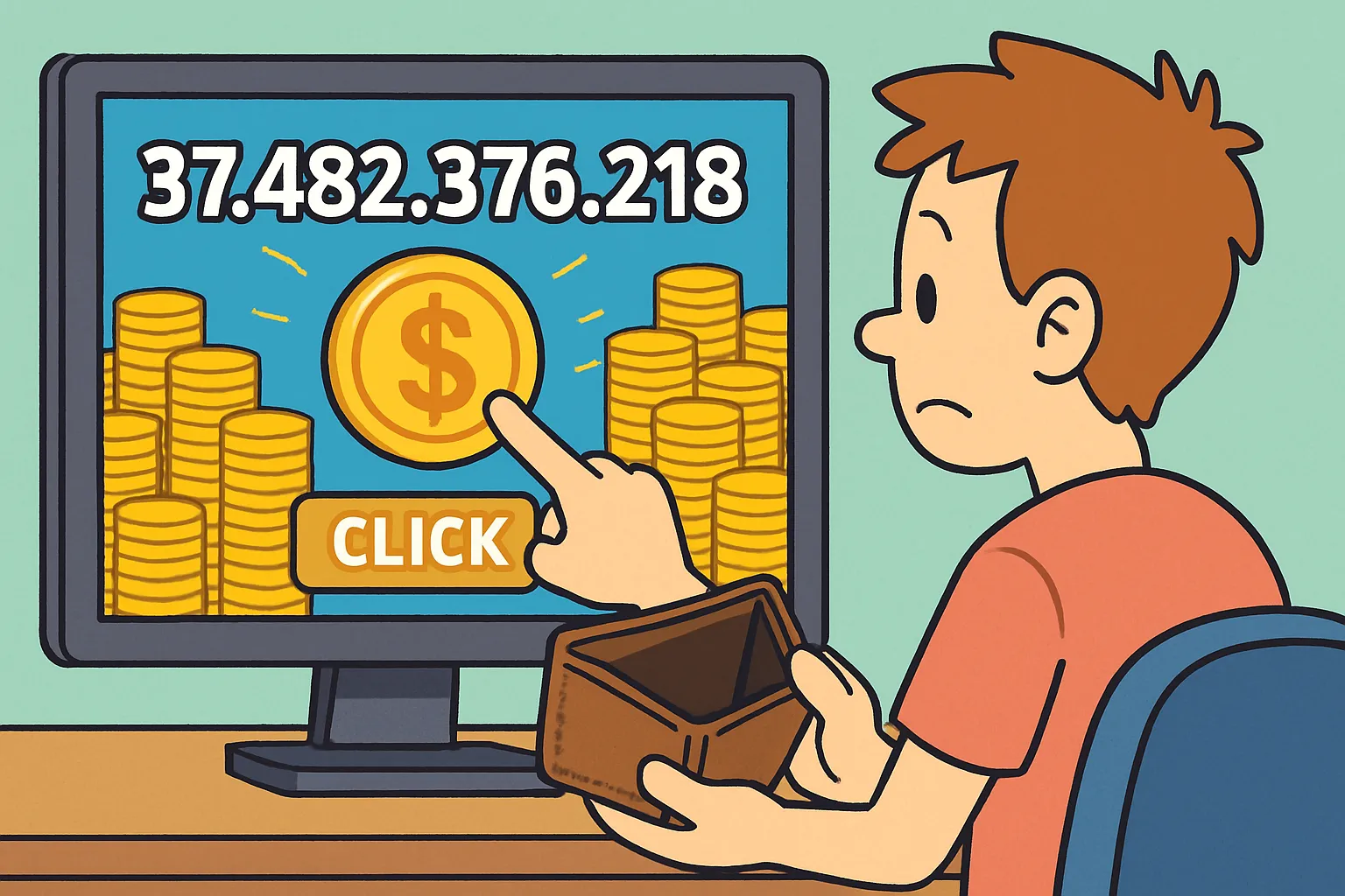 클리커 게임 수십억 금액 지갑 텅 비어 현실 도피 30대 백수