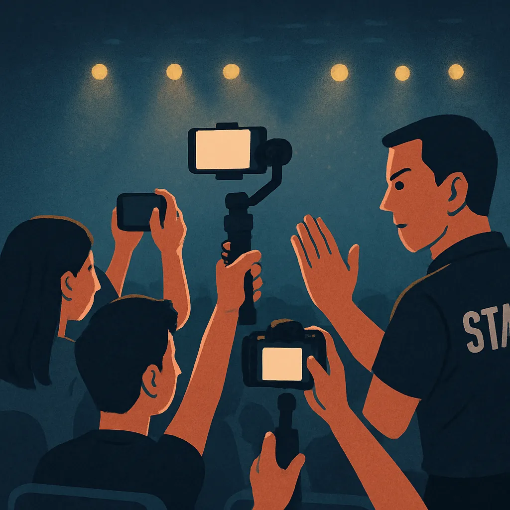 티파니팬콘서트 콘서트관객촬영 짐벌카메라 스태프제지